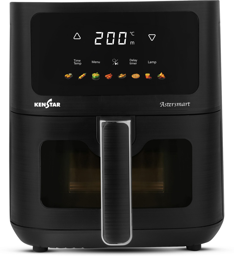 Kenstar Aster Smart 4.5 L with See Through Window Non-Stick Pan 2 Years Warranty Air Fryer(4.5 L)
