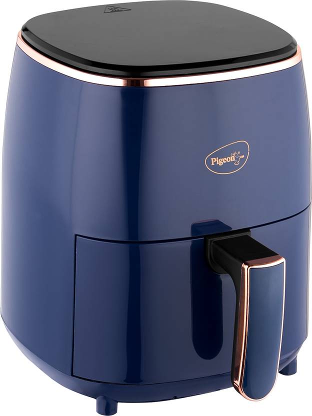 Pigeon Healthifry+ with 360 High Speed Air Circulation Technology 1200 W with Non-Stick Basket - Blue Air Fryer 4.2 L