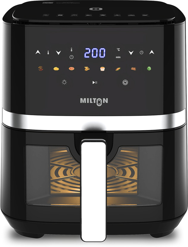MILTON Rapid New Launch 5L Air Fryer 1450W 360° High Speed Air Circulation for Air Fryer(5 L)