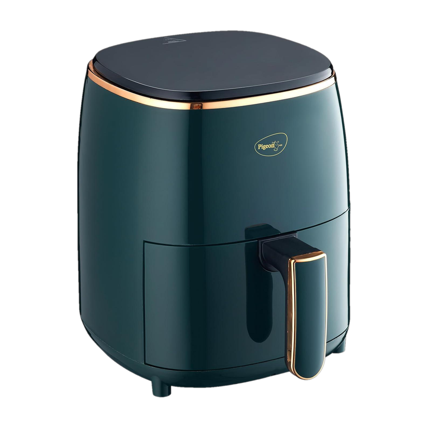Pigeon Healthifry Digital with 360 High Speed Air Circulation Technology 1200 W with Non-Stick Basket - Green Air Fryer(4.2 L)