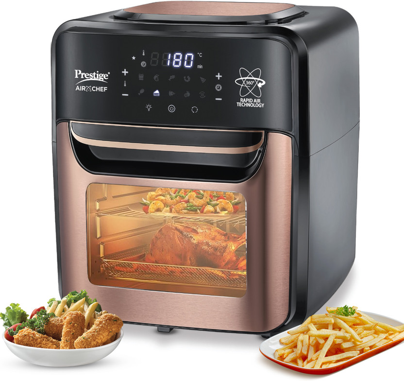 Prestige Airchef 1800W AirOven With Accessories|10 Preset Menus|360° Rapid Air Technology Air Fryer(12 L)