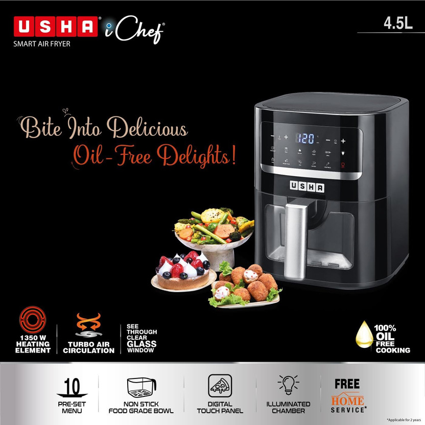 USHA I CHEF SMART AIRFYER 4.5 Air Fryer(4.5 L)
