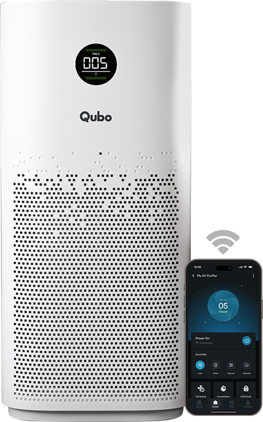 Qubo Smart Air Purifier Q1000 | 1000 Sqft | HEPA 13 | App & Voice Control Room Air Purifier(White)