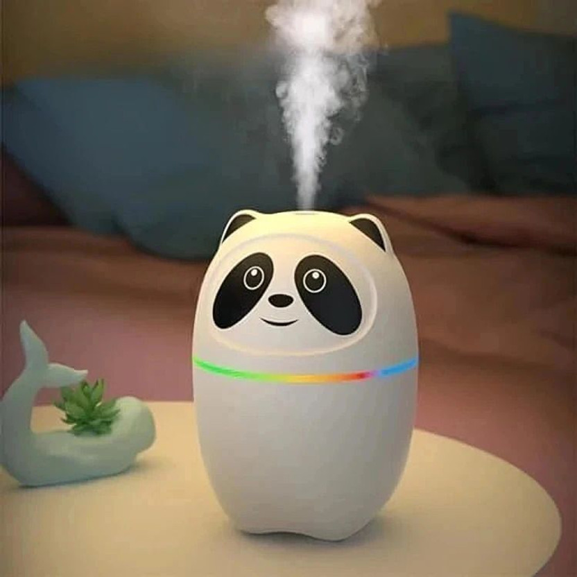 sanbhav Cool Mist Panda Aroma Humidifier with LED Lights – USB Essential Oil Diffuser Portable Room Air Purifier(Multicolour)