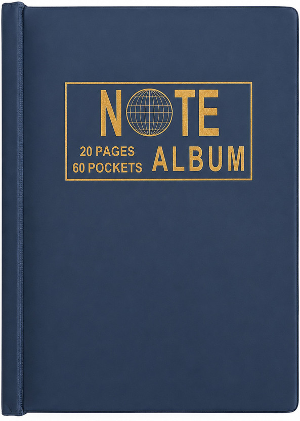 A TO Z CRAFTS Currency Album for Keeping 60 Notes collection Album(Photo Size Supported: 1)