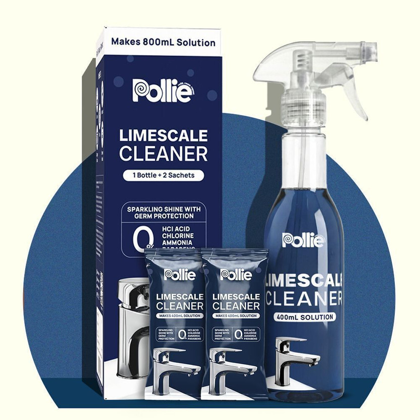 Pollie Pollie Limescale Remover 800mL | Spray Bottle + 2 Refills | For Faucets, Tiles, Shower(100 ml) - Flipkart Deal