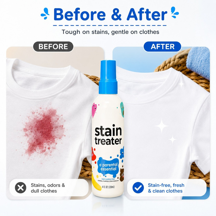 Clear XL Stain Treater Spray for Clothes, Carpets, Linens, Laundry, Grease PACK 1 Stain Remover(100 ml)