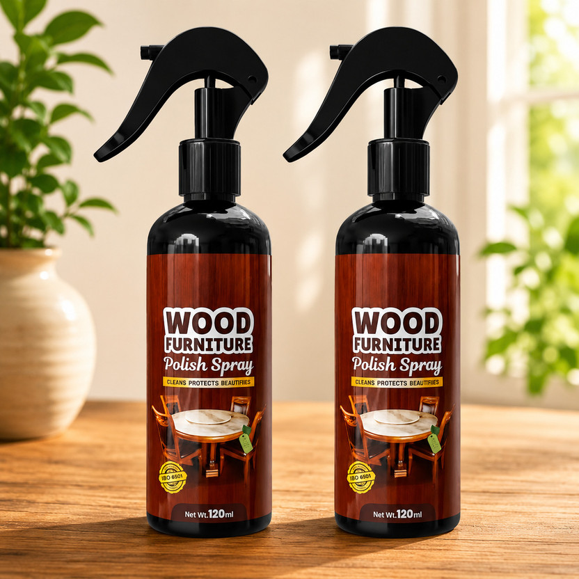 DAAKRISE Wood Furniture Polish Spray Shine Natural Brown Wooden Brown(240 ml)