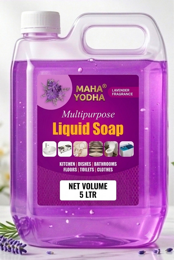 Maha Yodha Multipurpose Liquid Soap | Lavender Fragrance | All-Purpose Cleaner | 5L(5 L)