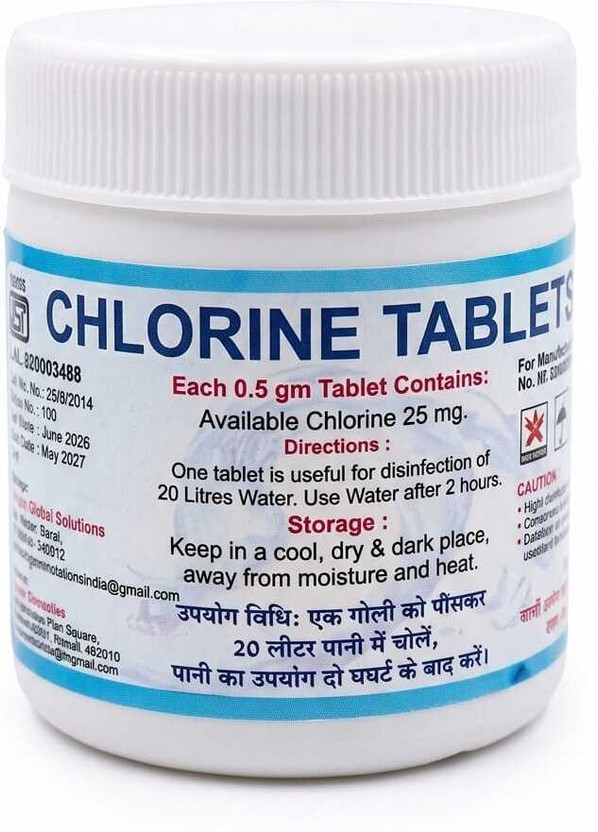 SHOPPYBEA Chlorine Tablets for Water Tank & Swimming Pool | Water Tank Cleaner & Purifier(100 Tablets)