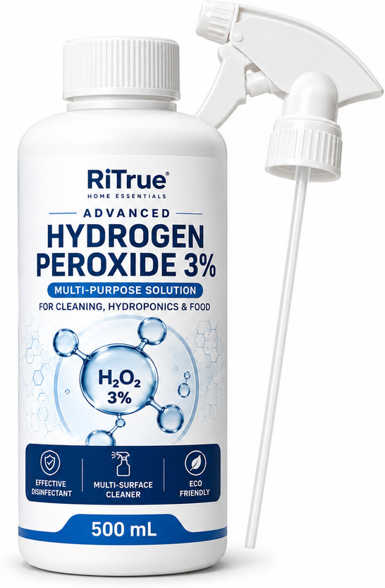 RiTrue Hydrogen Peroxide 3% Spray, Multi Surface Disinfectant Cleaner(500 ml)