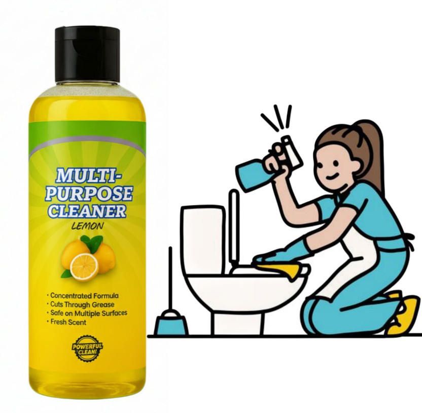 VisioneX Fresh Lemon Cleaning Liquid | Multi-Surface | Stain Remover(100 ml)