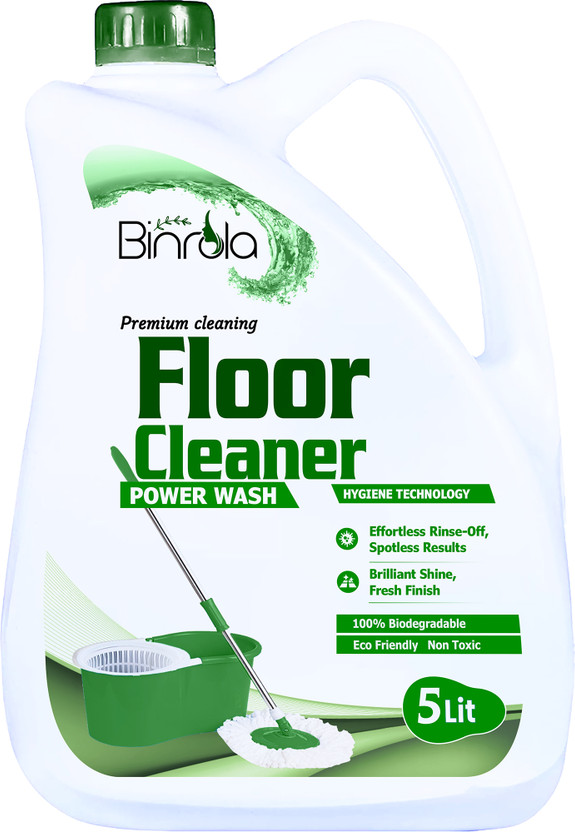 Binrola Floor Cleaner Organic Non-Toxic Baby Safe & Pet Friendly Lime & Lemongrass(5000 ml)