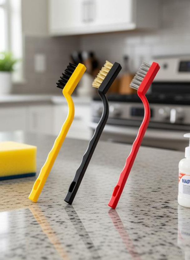 HAPANI STORE 3 Pc Mini Wire Brush, Household Cleaning Tool With Brass, Stainless Steel brush Plastic Wet and Dry Brush(Multicolor)