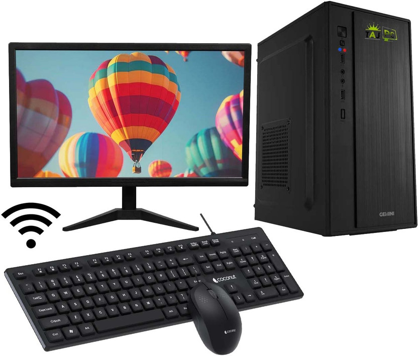 TAJ PC NS-940XT Core i5 (8 GB DDR3/500 GB/128 GB SSD/Windows 10 Pro/1 GB Intel® HD Graphics 2000/19 Inch Screen/NS-940XT) with MS Office(Black)