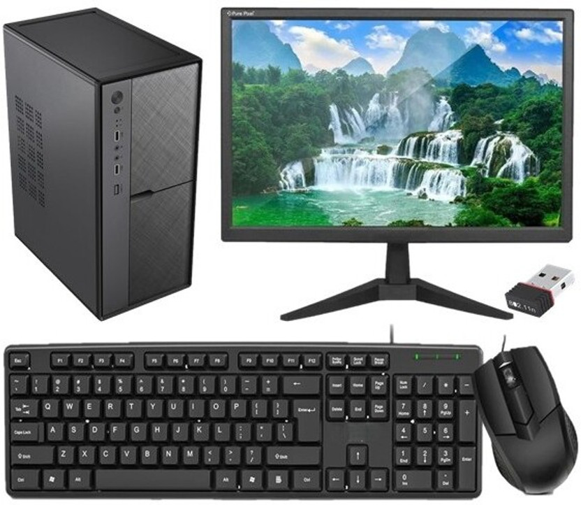 MegaDesk MegaDesk BASIC Core i3 (8 GB DDR3/128 GB SSD/Windows 10 Pro/1 GB/19 Inch Screen/Basic) with MS Office(Black) - Flipkart Deal