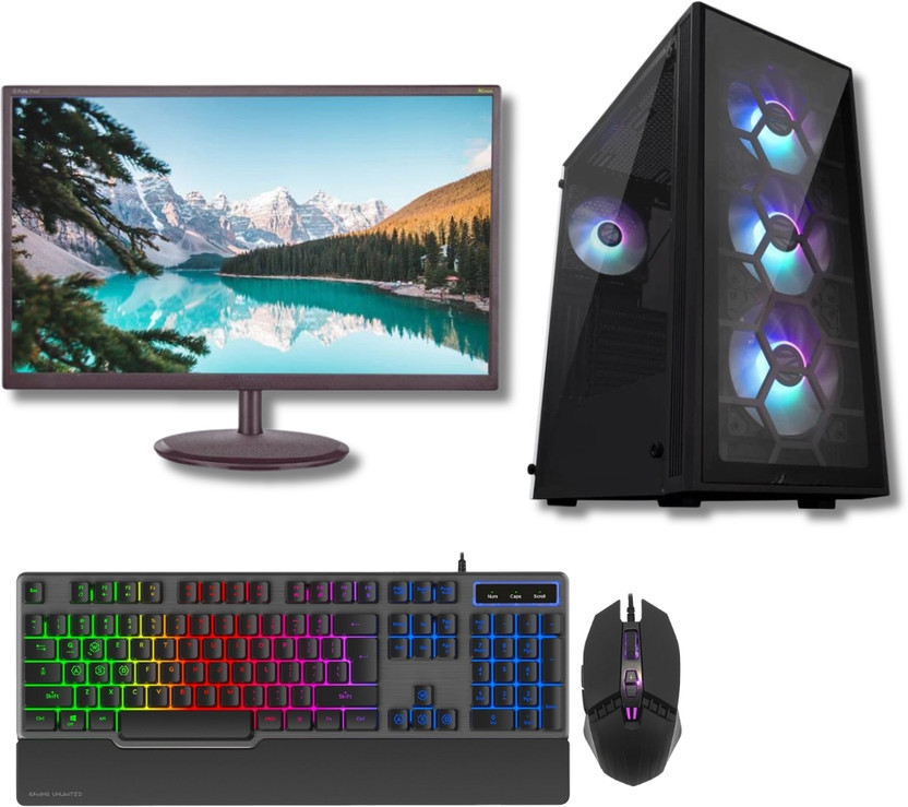 DGI Gaming Core i5 (8 GB DDR3/512 GB SSD/Windows 10 Pro/2 GB NVIDIA/22 Inch Screen/IN-MMS2160B/94) with MS Office(Black, 55 cm x 74 cm x 52 cm, 16 kg)