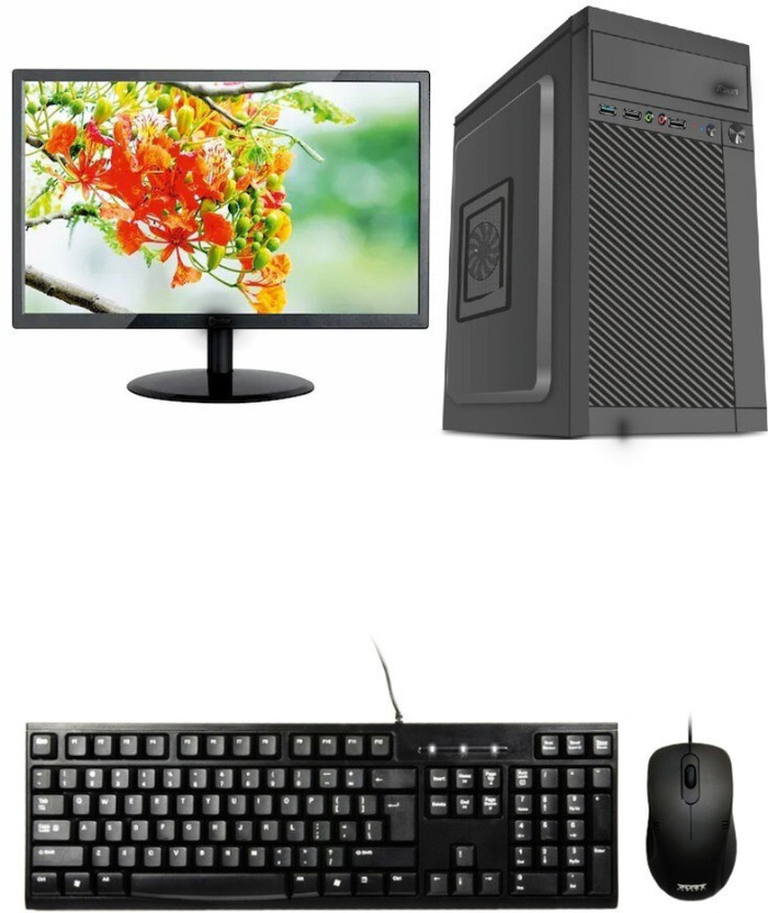 rionix Gaming & Editing Desktops Core i5 (16 GB DDR4/512 GB SSD/Windows 11 Home/1 GB 1GB GRAPHICS/19 Inch Screen/Gaming & Editing Desktops Core i5 512 GB SSD) with MS Office(Black)