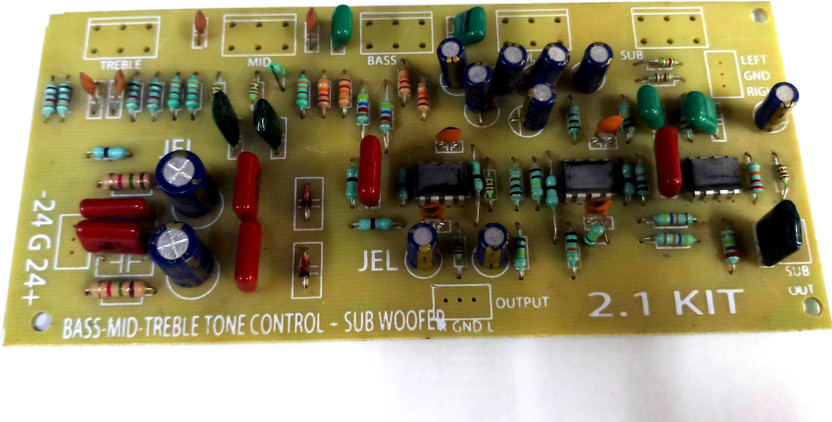 Diycart DTS HD Preamp with Sub Woofer Bass Treble Mid Pre amp board- potentiometer knob 0.5 W AV Control Receiver(Black)