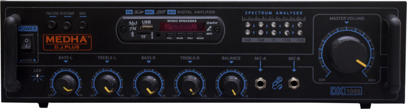 MEDHA D.J. PLUS DX-1005 PROFESSIONAL POWERFULL MOSFET AMPLIFIER WITH COOLING FAN INBUILT 700 W AV Power Amplifier(Black)