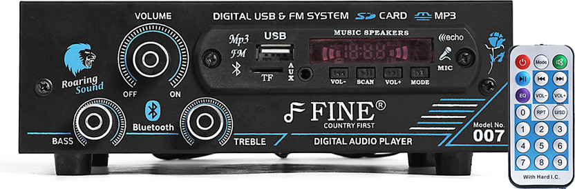 FINE 007 HERO IPL AMPLIFIER Multimedia Player with Bluetooth,Aux,FM Radio 150 W AV Power Amplifier(Black)