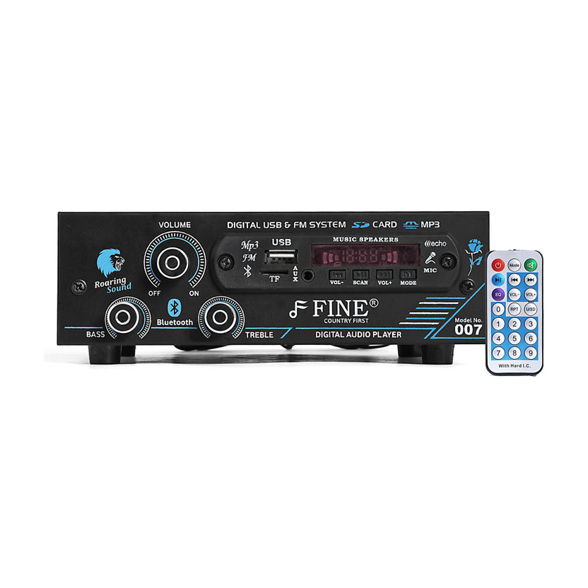 FINE 007 HERO IPL AMPLIFIER Multimedia Player with Bluetooth,Aux,FM Radio 150 W AV Power Amplifier(Black)