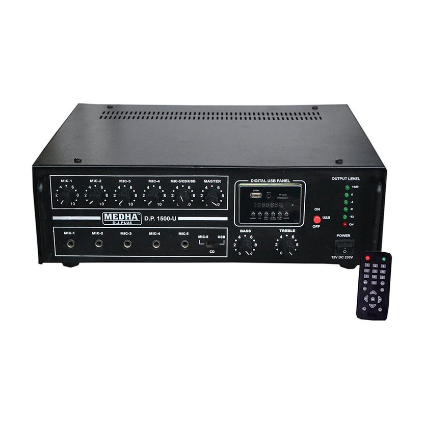 MEDHA D.P.-1500U 220 W AV Power Amplifier(Black)