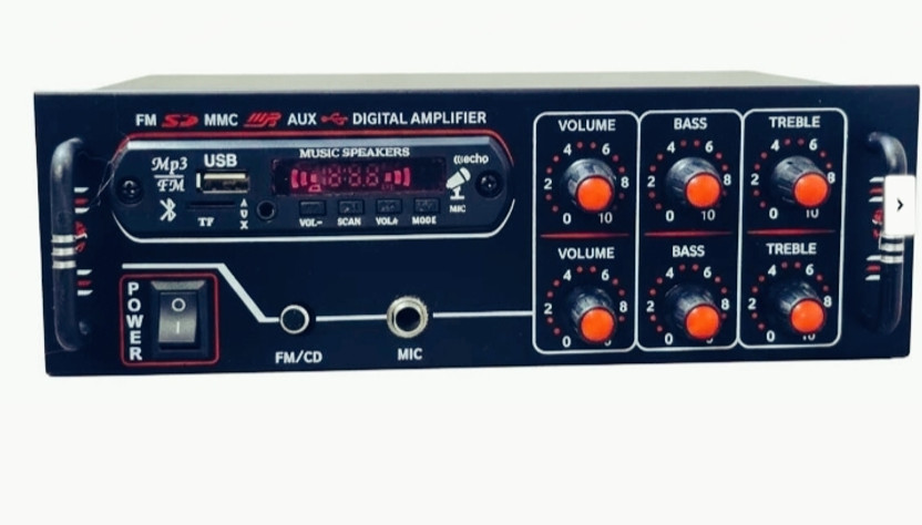 RUVOXTUNE Red N 0001 1 W AV Power Amplifier(Black, Red)