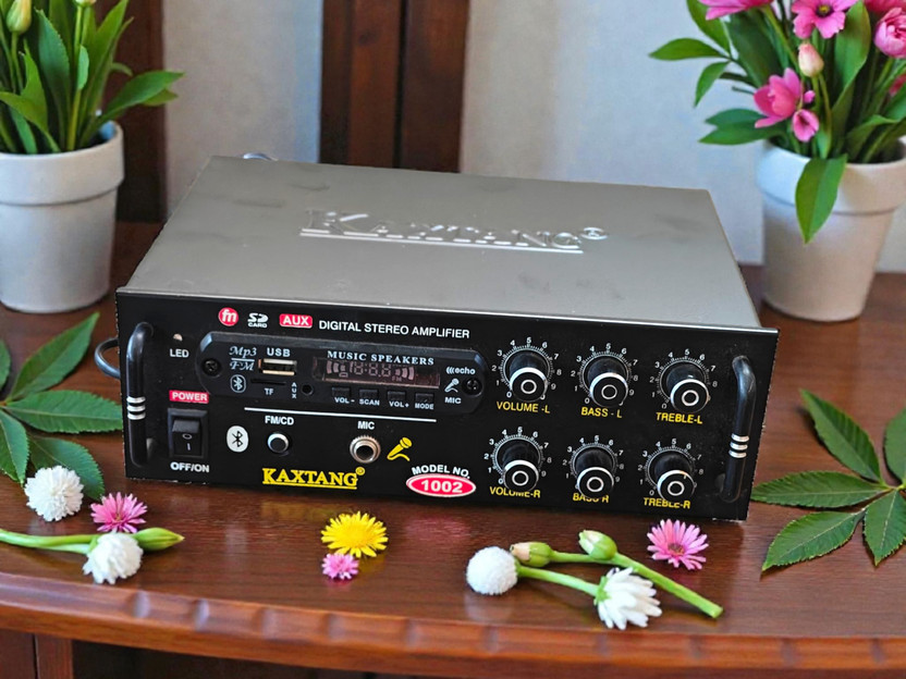 KAXTANG DJ cracker 1002BT Full Black Digital Stereo With BT/ USB/ SD-Card /FM /AUX 5000 W AV Power Amplifier(Black)