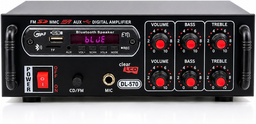 ain Bluetooth Amplifier Dj Speaker Machine 5000 W,audio player, USB/SDFM Radio 120 W AV Power Amplifier(Black)