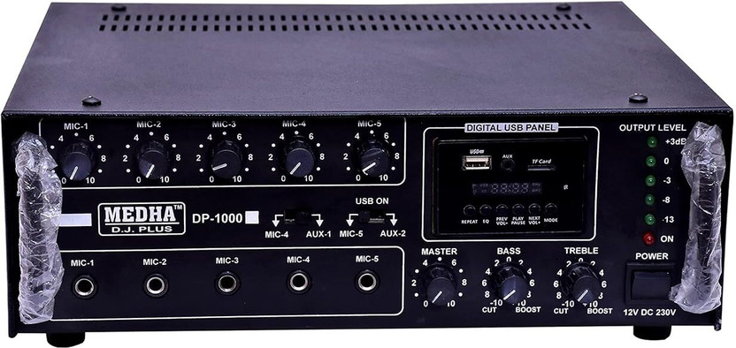 MEDHA PROFESSIONAL 100 WATT P.A. AMP WITH MOSFET TECHNOLOGY 100 W AV Power Amplifier(Black)