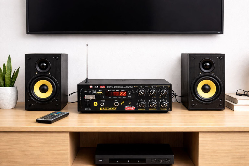 solomax SEASTER AUDIO 1002 DJ BETTER SOUND QUALITY Amplifier BT/ USB//SD Card /FM 160 W AV Power Amplifier(Black)