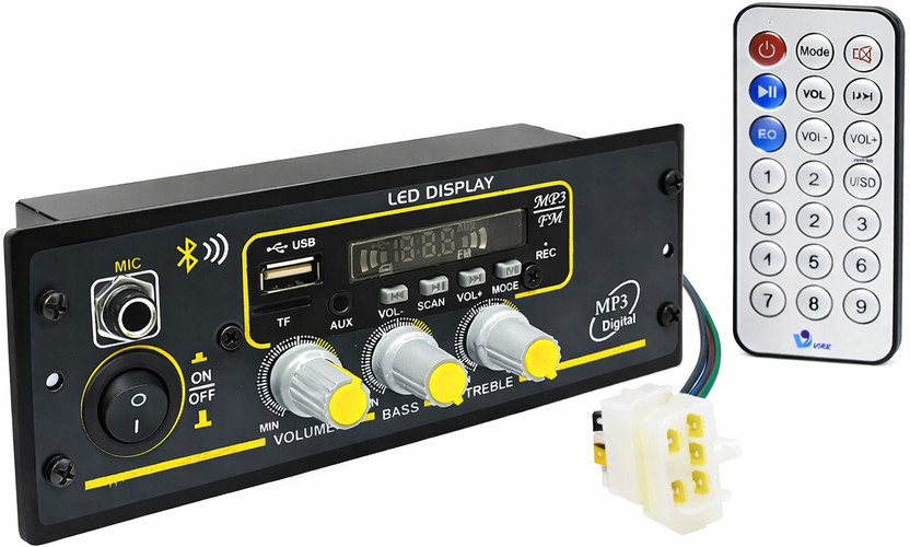 TECH-LOBBY MIC CAR STERIO 200 W AV Power Amplifier(Black)