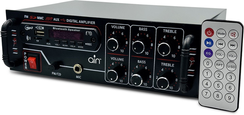 ain Amplifier surround sound Bluetooth/MIC Input/USB/SD Card Slot/AUX Input/Remote 160 W AV Power Amplifier(Black)