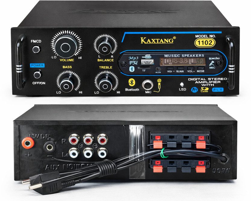 KAXTANG DJ ultra 1102btFull Black Digital Stereo With BT/ USB/ SD-Card /FM /AUX 5000 W AV Power Amplifier(Black)
