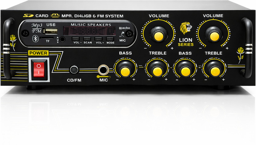 iSound Amplifier 5000 W Bluetooth dj speaker machine, AUX/MIC Input/USB/SD Card, Remote 120 W AV Power Amplifier(Black)
