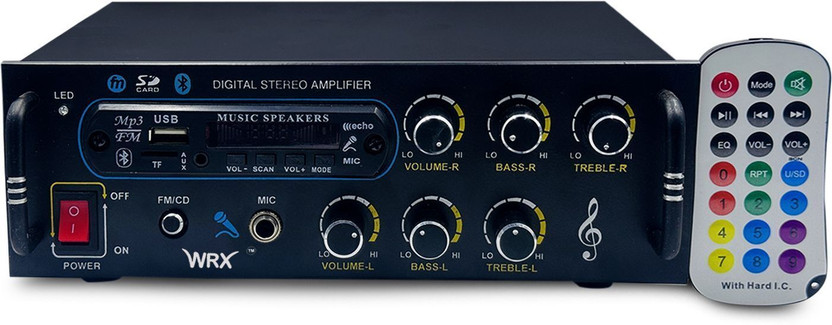 ain Bluetooth Stereo Audio DJ Machine Amplifier USB/SD CARD FM Radio AUX RCA Remote 160 W AV Power Amplifier(Black)