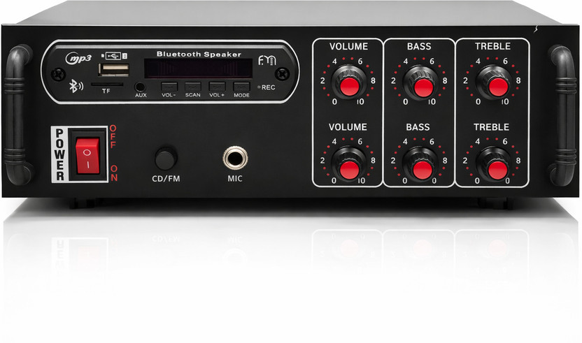 iSound Bluetooth Amplifier 5000 watt DJ Surround Sound Input/USB/SD Card Slot/AUX Input 120 W AV Power Amplifier(Black)