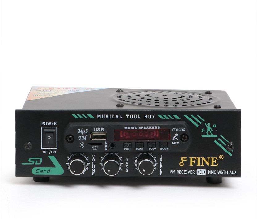 FINE 111 IPL AMPLIFIER Multimedia Player with Bluetooth,Aux,FM Radio 150 W AV Power Amplifier(Black)