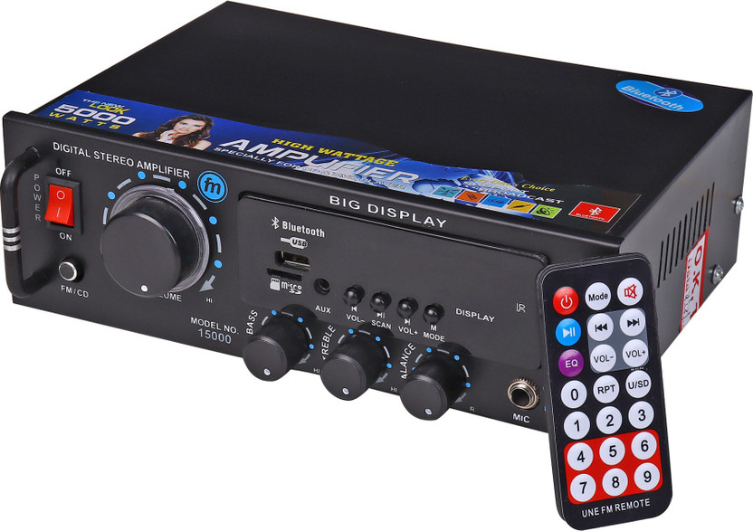 GADGET DEALS 15000 BLUETOOTH USB AUX FM With Mic Slot 160 W AV Control Amplifier(Black)