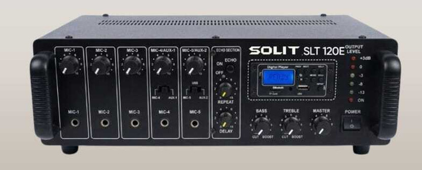SOLIT SLT 120E with Echo, USB and Bluetooth connectivity_Best Amplifier _AM21 120 W AV Control Amplifier(Black)