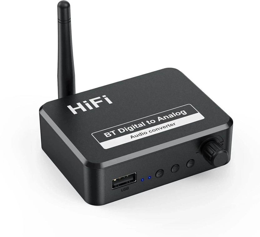Tobo Tobo Bluetooth 5.1 Digital Audio Receiver DAC Digital to Analog Converter TD-843WA 5 W AV Control Amplifier(Black) - Flipkart Deal