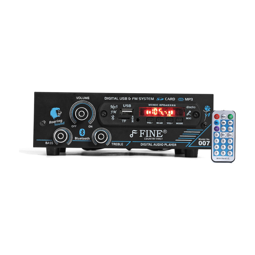FINE Black IPL AMPLIFIER Multimedia Player with Bluetooth,Aux,FM Radio 150 W AV Power Amplifier(Black)