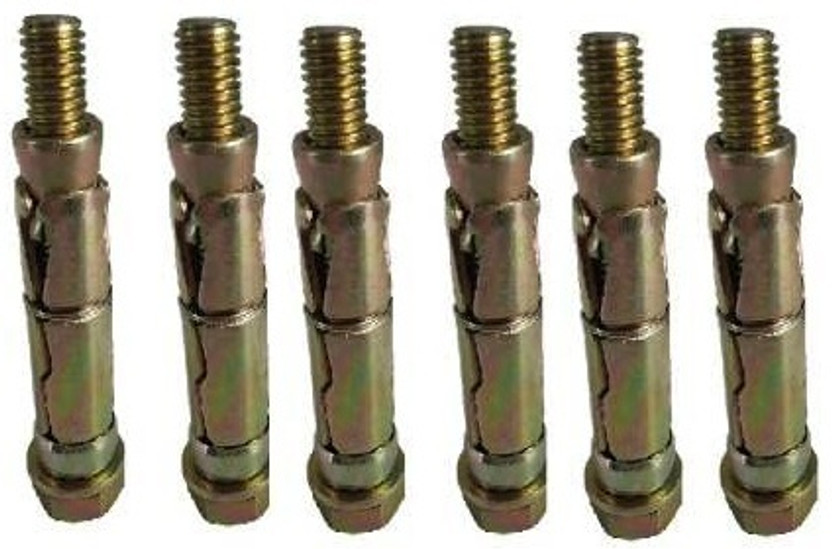 EVEREST Nut & Bolt Set 6 mm Wall Anchor Fasteners Rust-Proof Expansion Screws Concrete Screws(5 cm)