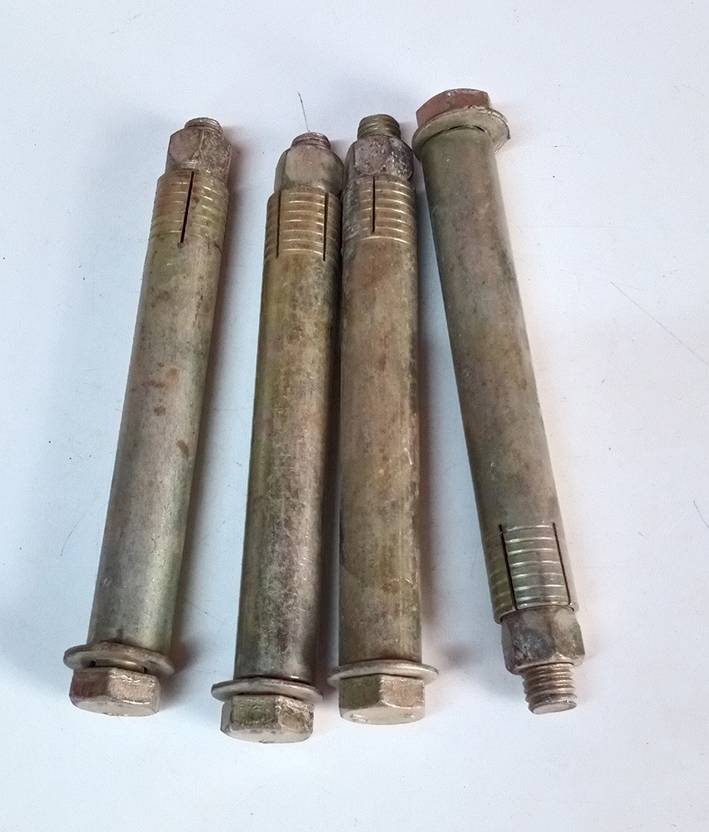 Mayan Anchor Fastener 10mm (6 Pcs) 100mm Length (Zinc colour) Acorn Nut