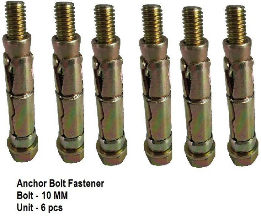 Elco Elco 10 mm Wall Anchor Fasteners, Rust-Proof Expansion Screws ( 6 Pcs) Hex Nut Sleeve Anchor(0 cm) - Flipkart Deal