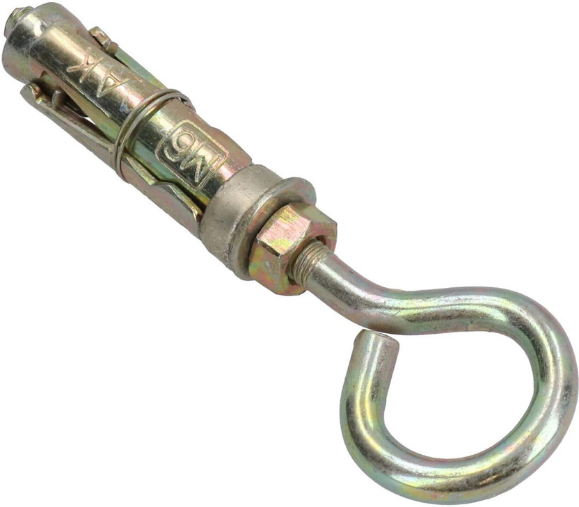 Satco Satco Anchor Round Close Brass Hook Fasteners Eye Brass Hook - 6MM Concrete Screws(14 cm) - Flipkart Deal