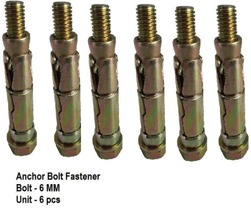 Elco Anchor Fasteners,Size 6 Mm Hex Nut Sleeve Anchor(50 cm)