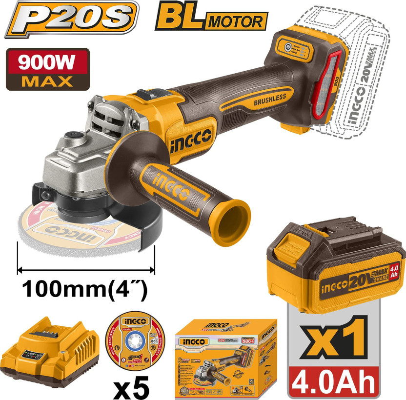 INGCO CAGLI261021 Angle Grinder(100 mm Wheel Diameter)
