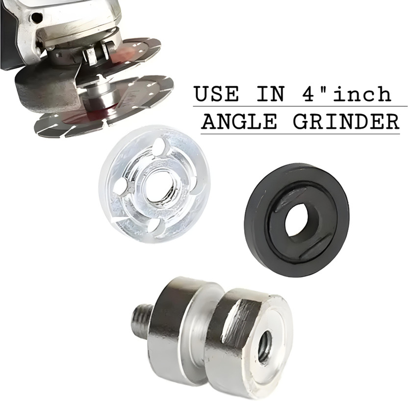 RanPra Double wheel adopter with Nut Set AB washer Angle Grinder(110 mm Wheel Diameter)